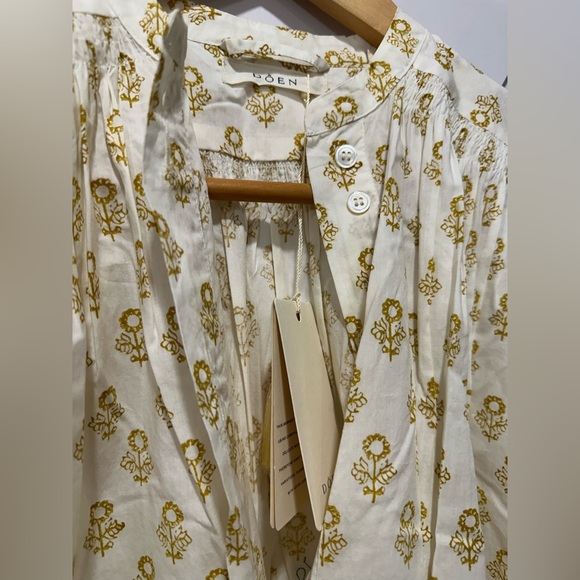 NWT DOEN Opal Dress in Cream Sunflower Block Print - XS - Picture 4 of 8